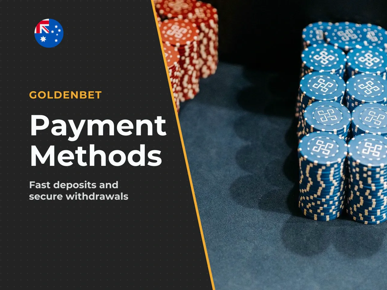 The GoldenBet payment menu and operational